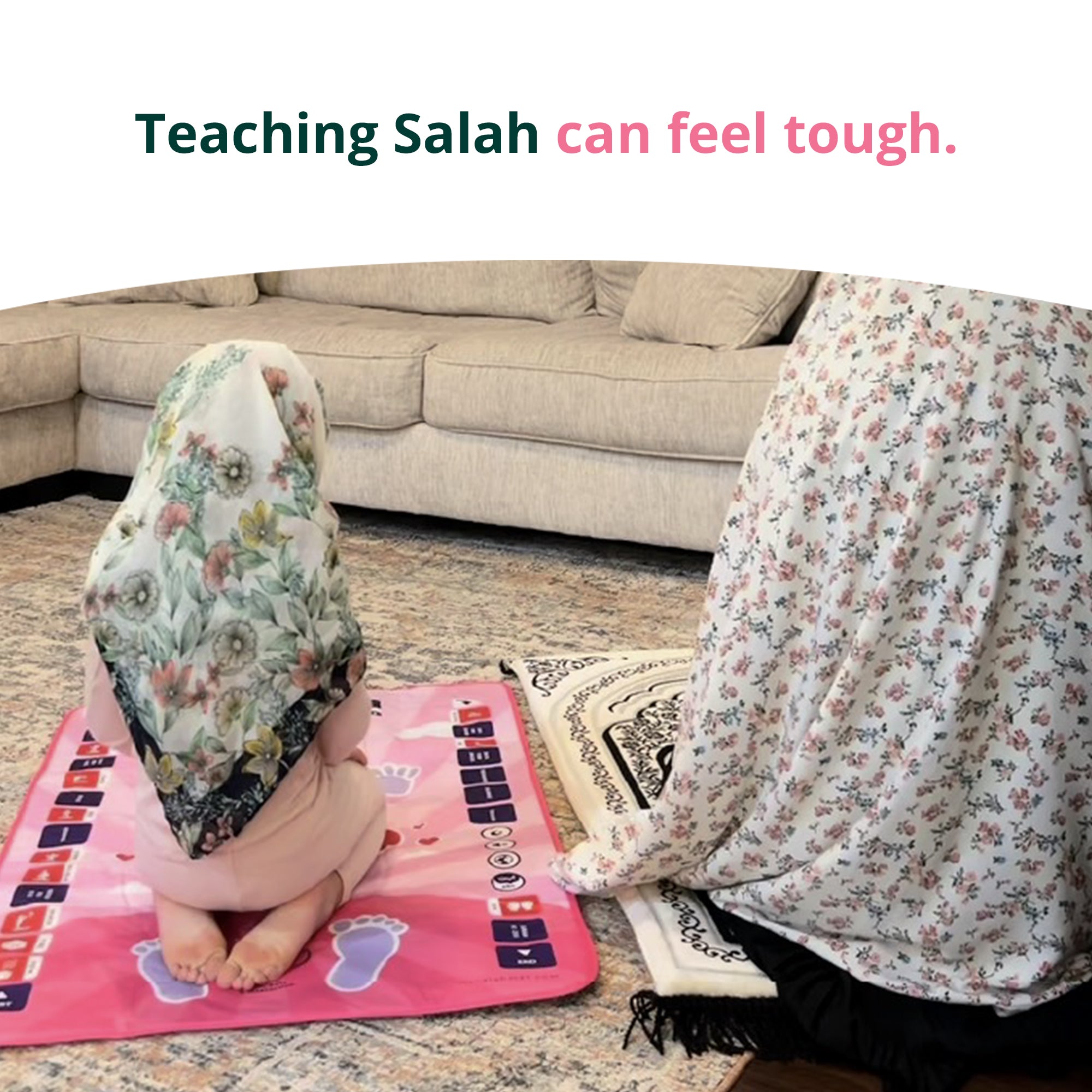Smart Interactive Kids Prayer Mat Pink Version |  Now with Salah Translation | Ramadan & Eid Gift