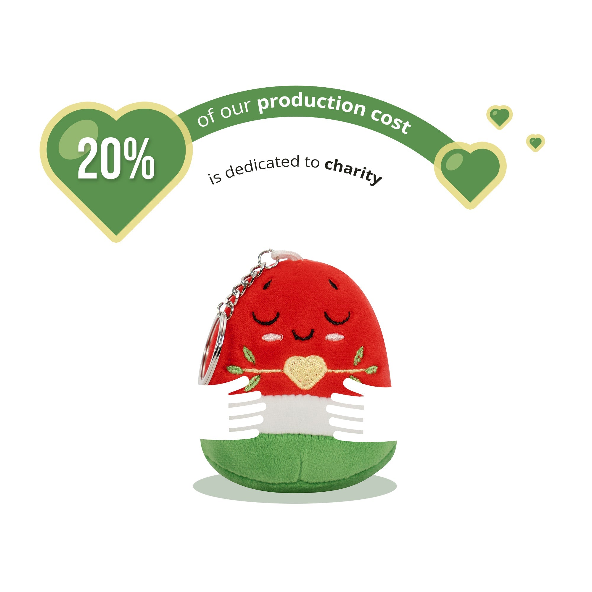 Watermelon Keyring - 8cm Soft Adorable Fruit Plush Muslim Doll | Ramadan & Eid Gift