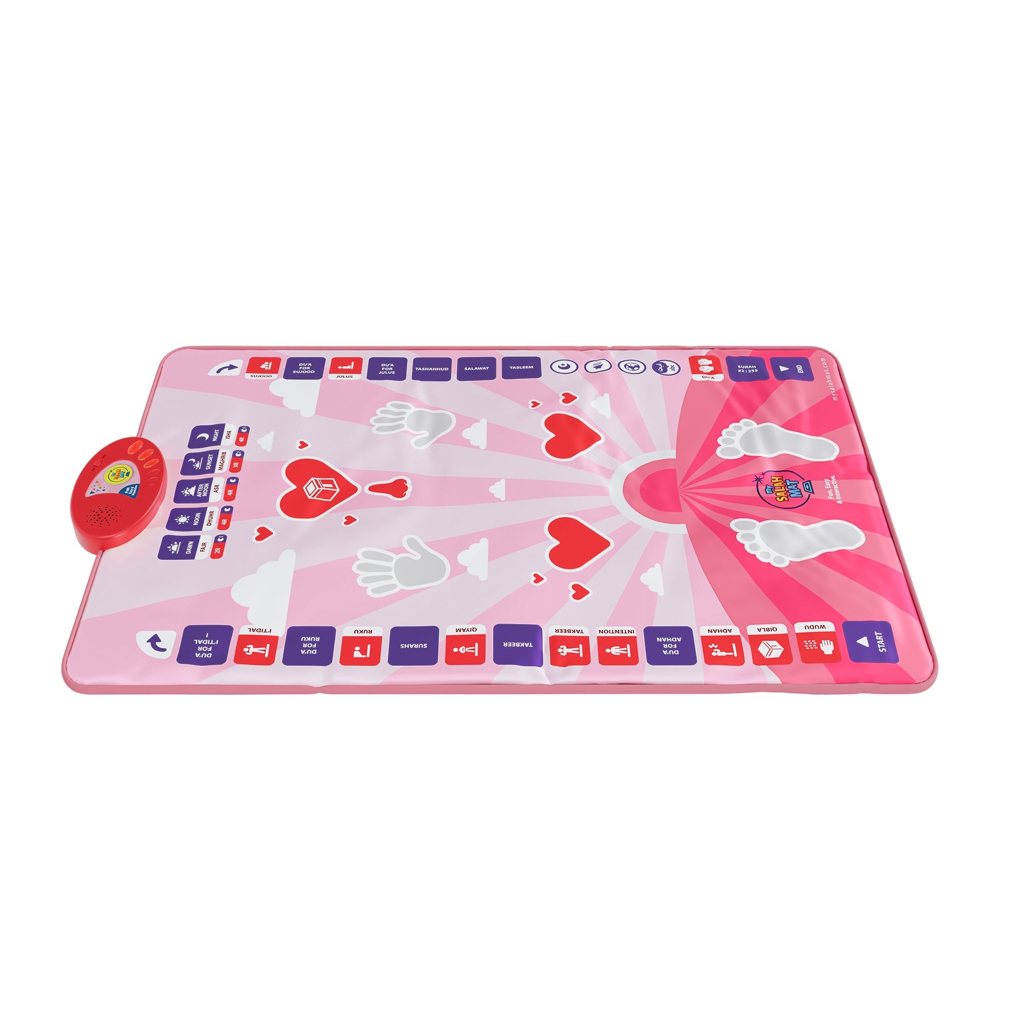 Smart Interactive Kids Prayer Mat Pink Version |  Now with Salah Translation | Ramadan & Eid Gift