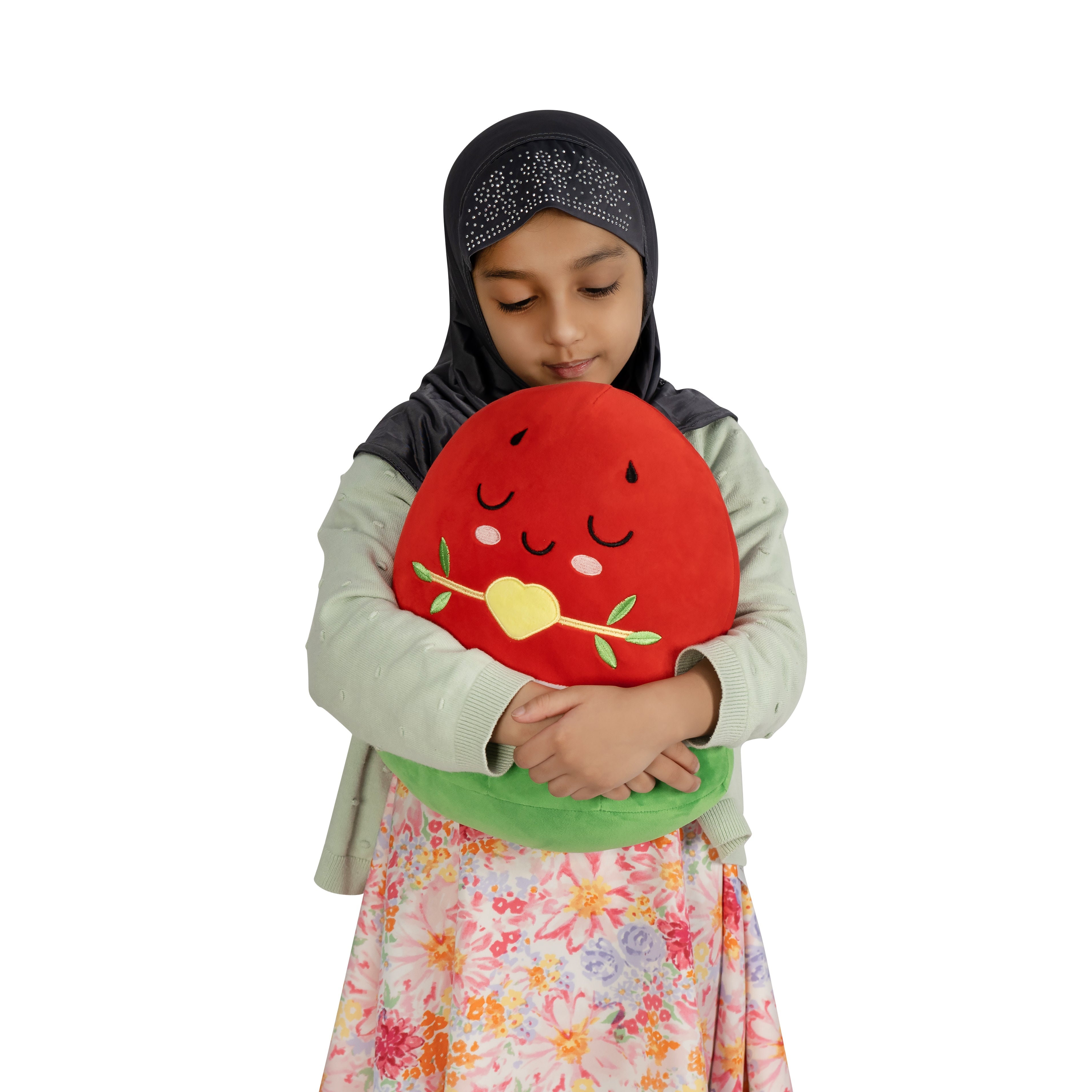 Watermelon Plushie - 30cm Soft Cuddly Pillow Adorable Fruit Plush Muslim Doll | Ramadan & Eid Gift