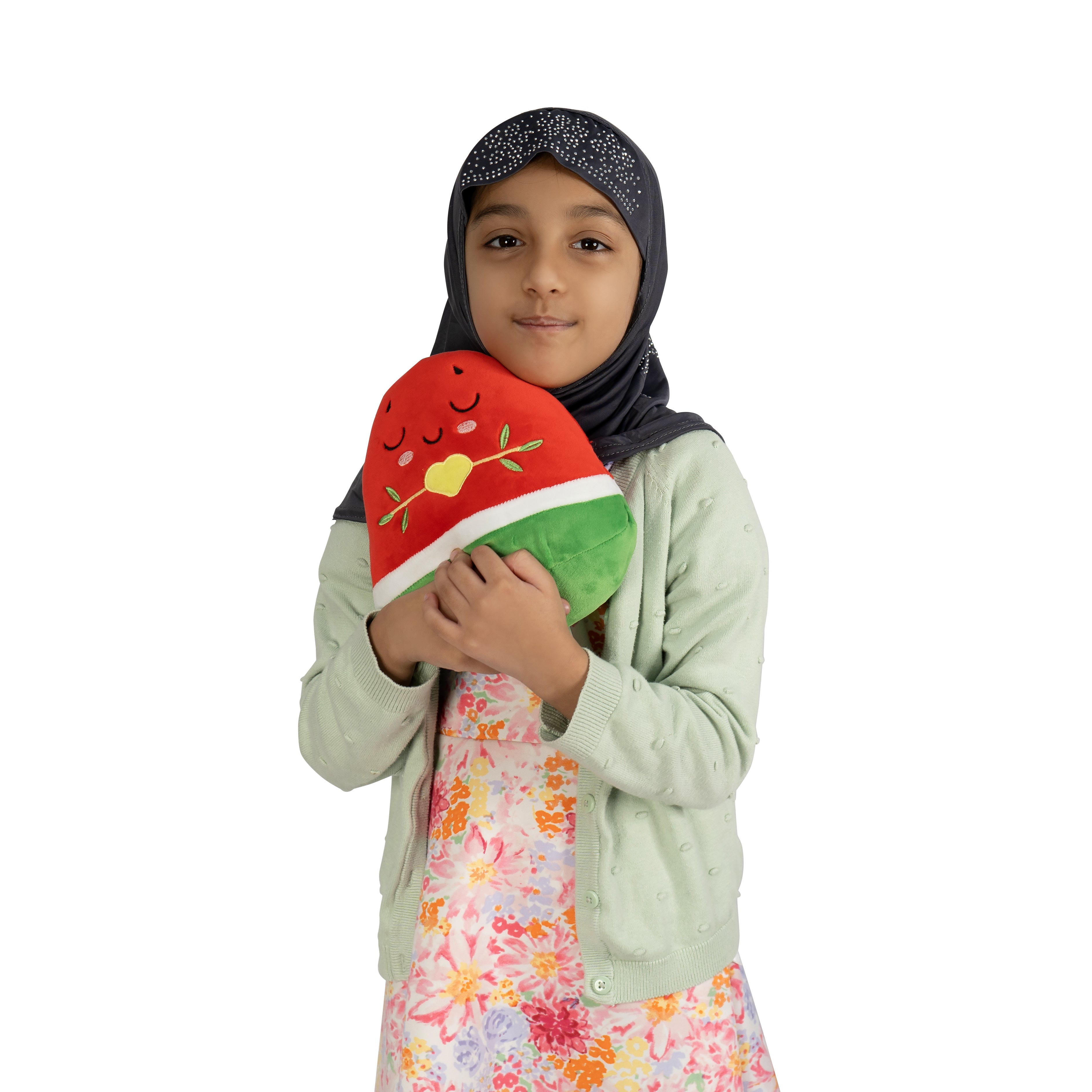 Pack of 6 Nūr Watermelon Plushies -  20cm Soft Cuddly Pillow Adorable Muslim Doll [SPECIAL DEAL]  | Ramadan & Eid Gift