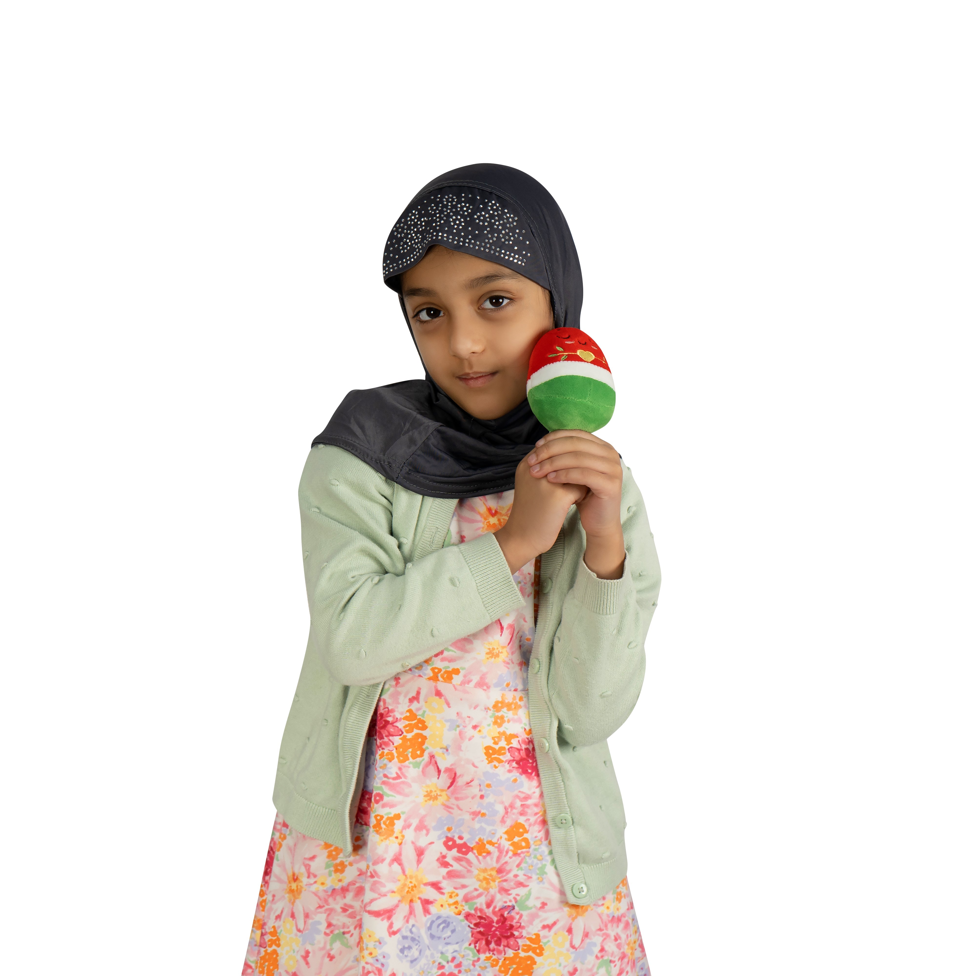 Watermelon Keyring - 8cm Soft Adorable Fruit Plush Muslim Doll | Ramadan & Eid Gift