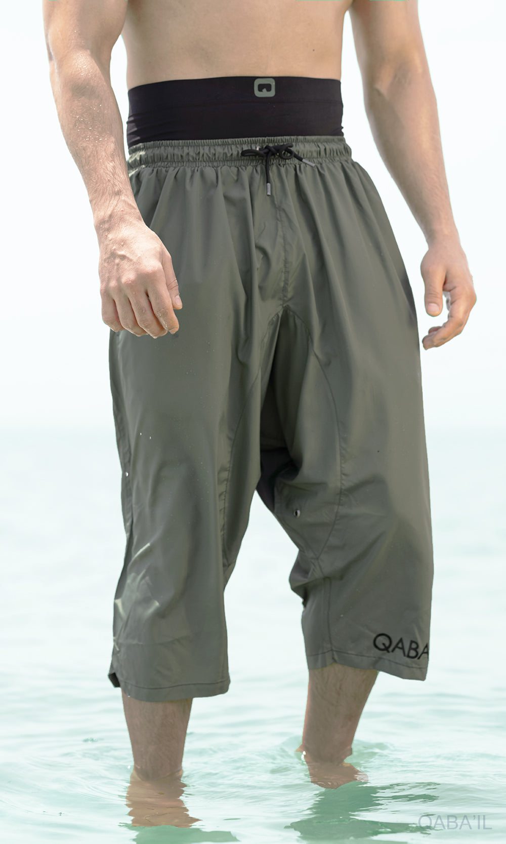 QL Halal Swim Shorts SB UNI in Khaki