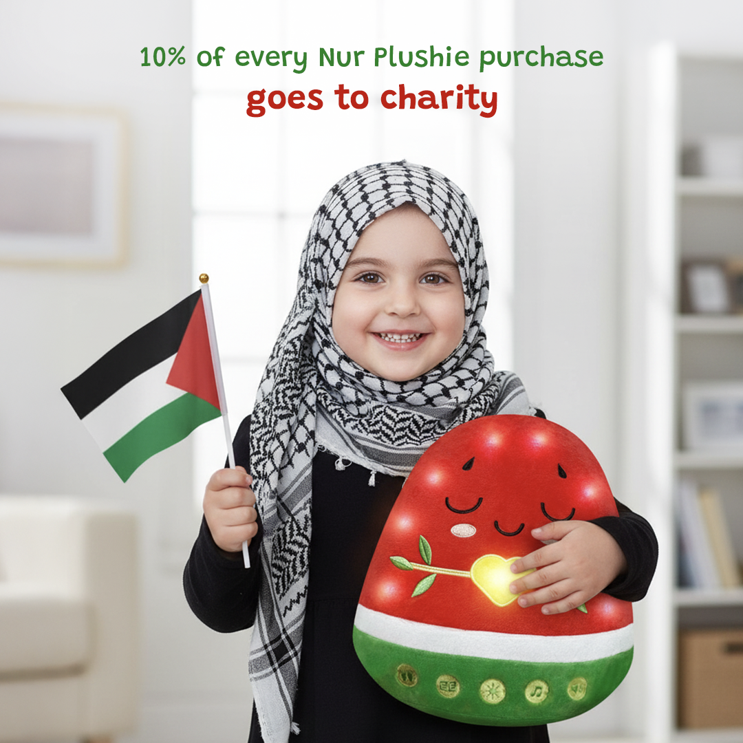 Nūr the Watermelon | A NEW Light-Up Interactive Islamic Plushie, Learn Surahs, Duas & More | Ramadan & Eid Gift