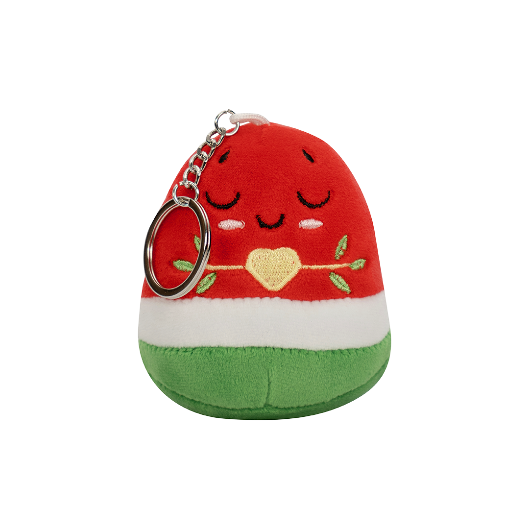 Pack of 12 - 8cm Nür the Watermelon Plushie Keyrings [SPECIAL DEAL] | Soft Cuddly Toy | Ramadan & Eid Gift