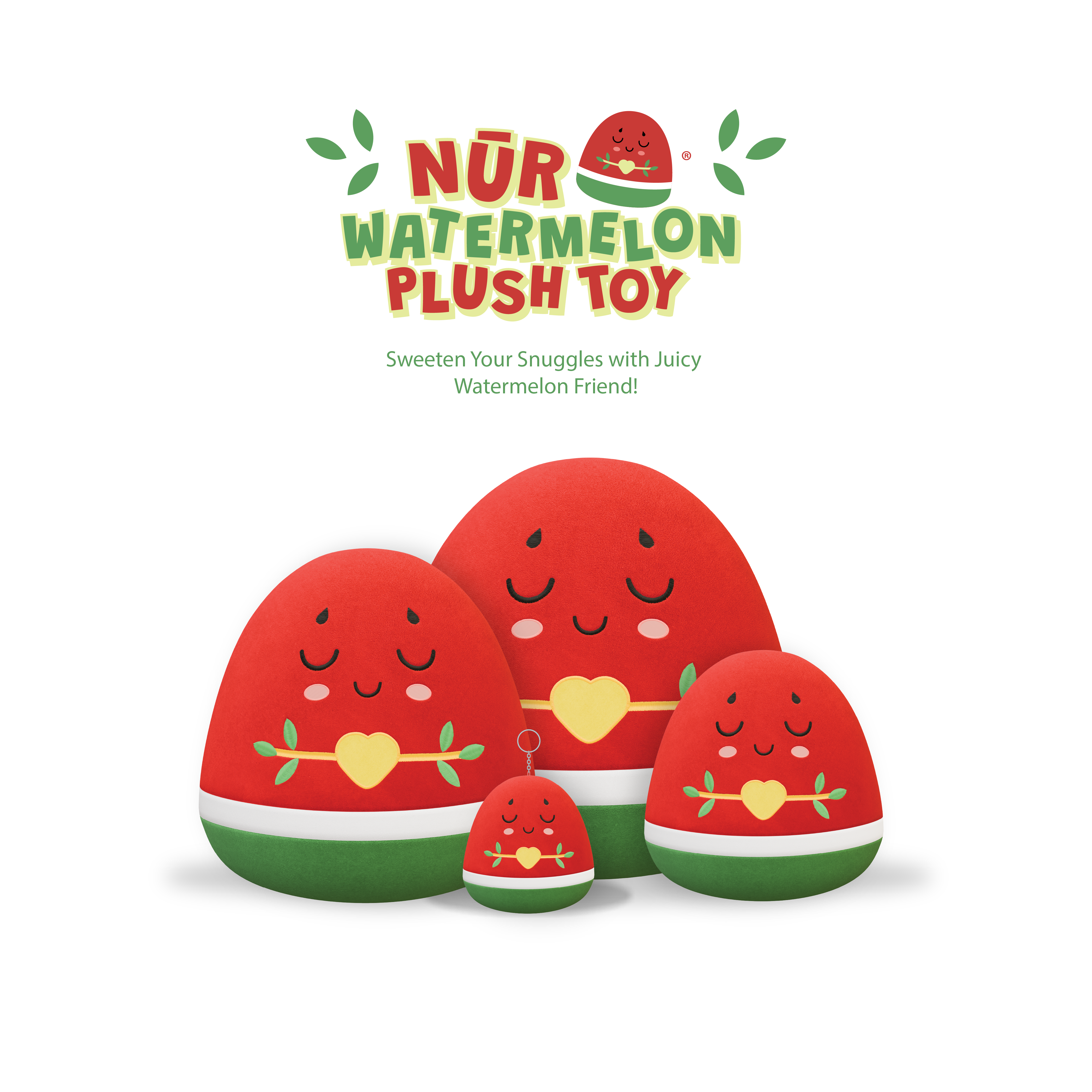 Pack of 3 Watermelon Plushie - 40cm Soft Cuddly Pillow Adorable Fruit Plush Muslim Doll [SPECIAL DEAL]  | Ramadan & Eid Gift