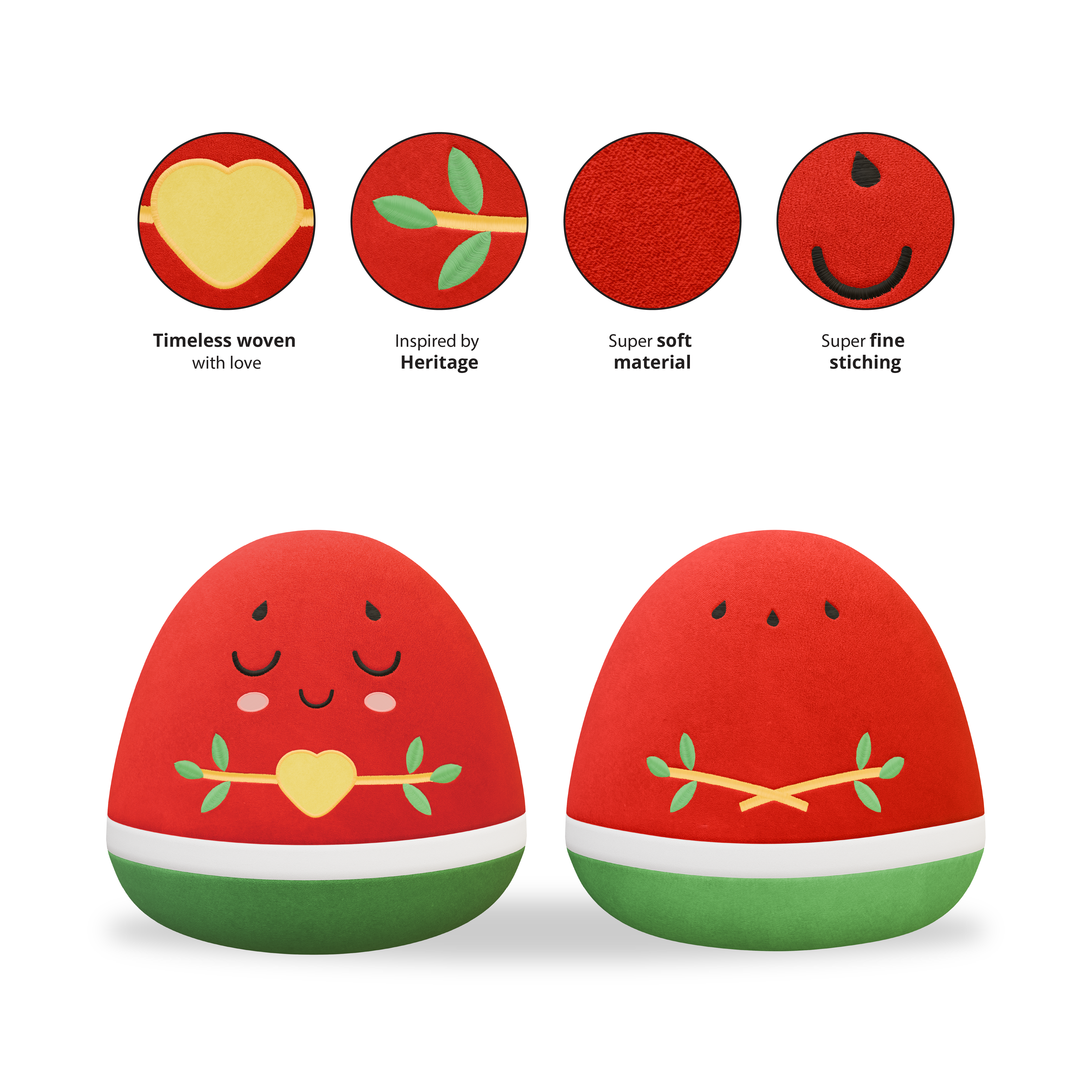 Pack of 6 Nūr Watermelon Plushies -  20cm Soft Cuddly Pillow Adorable Muslim Doll [SPECIAL DEAL]  | Ramadan & Eid Gift