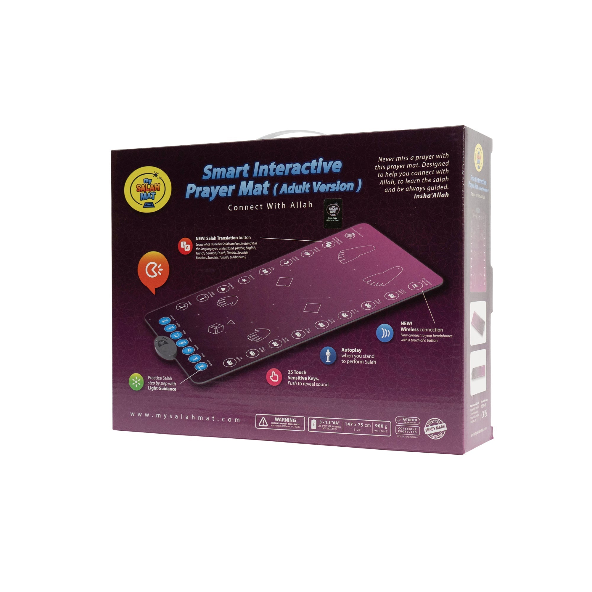 Smart Interactive Adult/Revert Prayer Mat | Rahma Version | 8years+ | Ramadan & Eid Gift