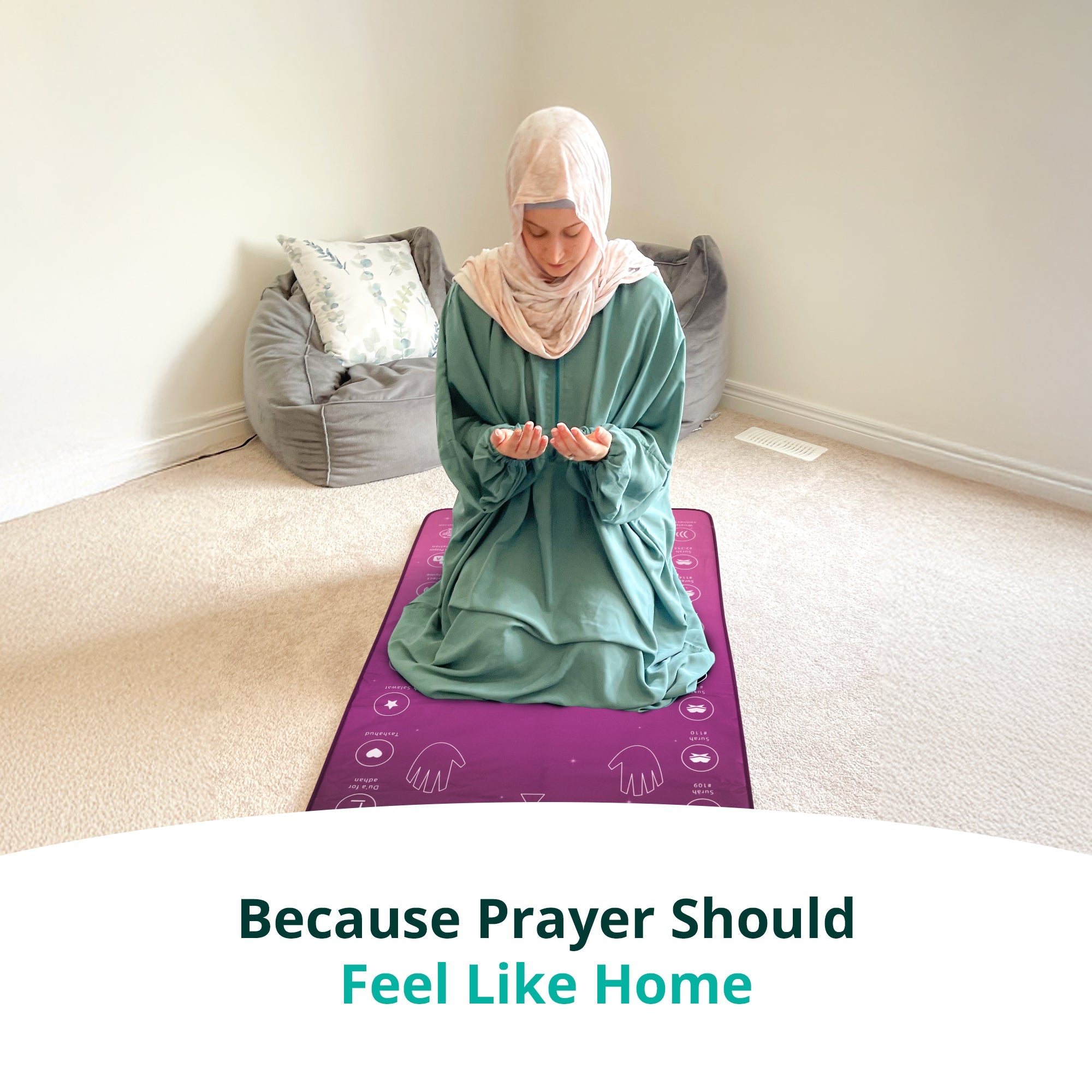 Smart Interactive Adult/Revert Prayer Mat | Rahma Version | 8years+ | Ramadan & Eid Gift