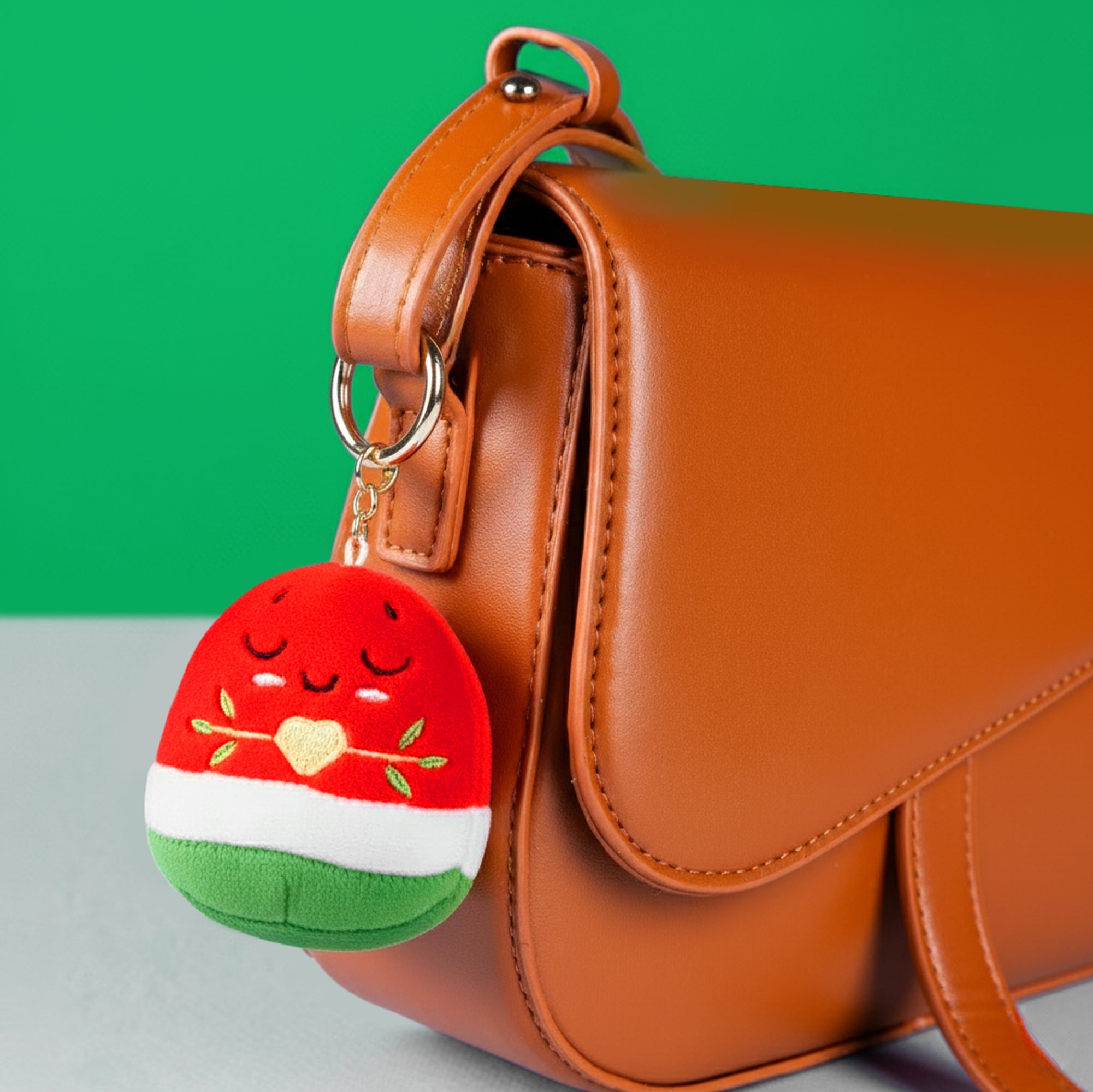 Watermelon Keyring - 8cm Soft Adorable Fruit Plush Muslim Doll | Ramadan & Eid Gift