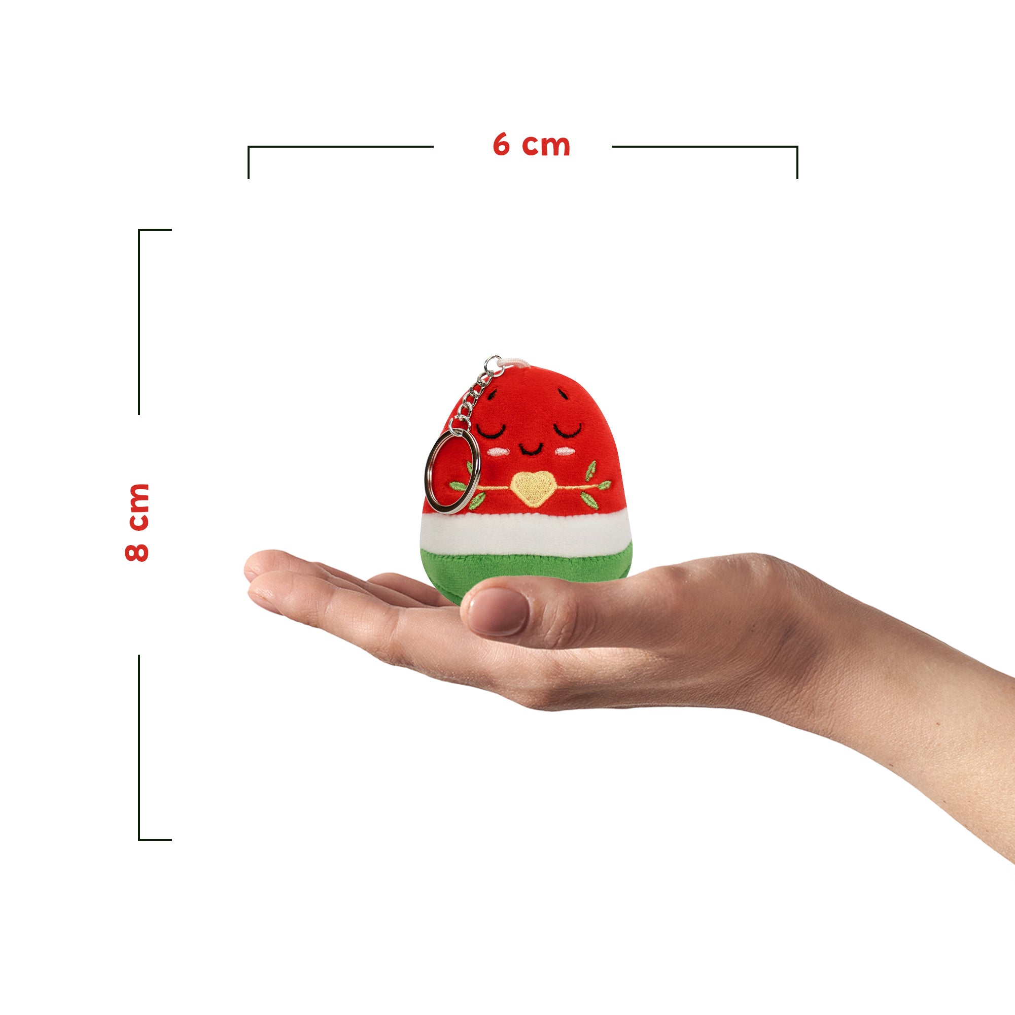 Watermelon Keyring - 8cm Soft Adorable Fruit Plush Muslim Doll | Ramadan & Eid Gift