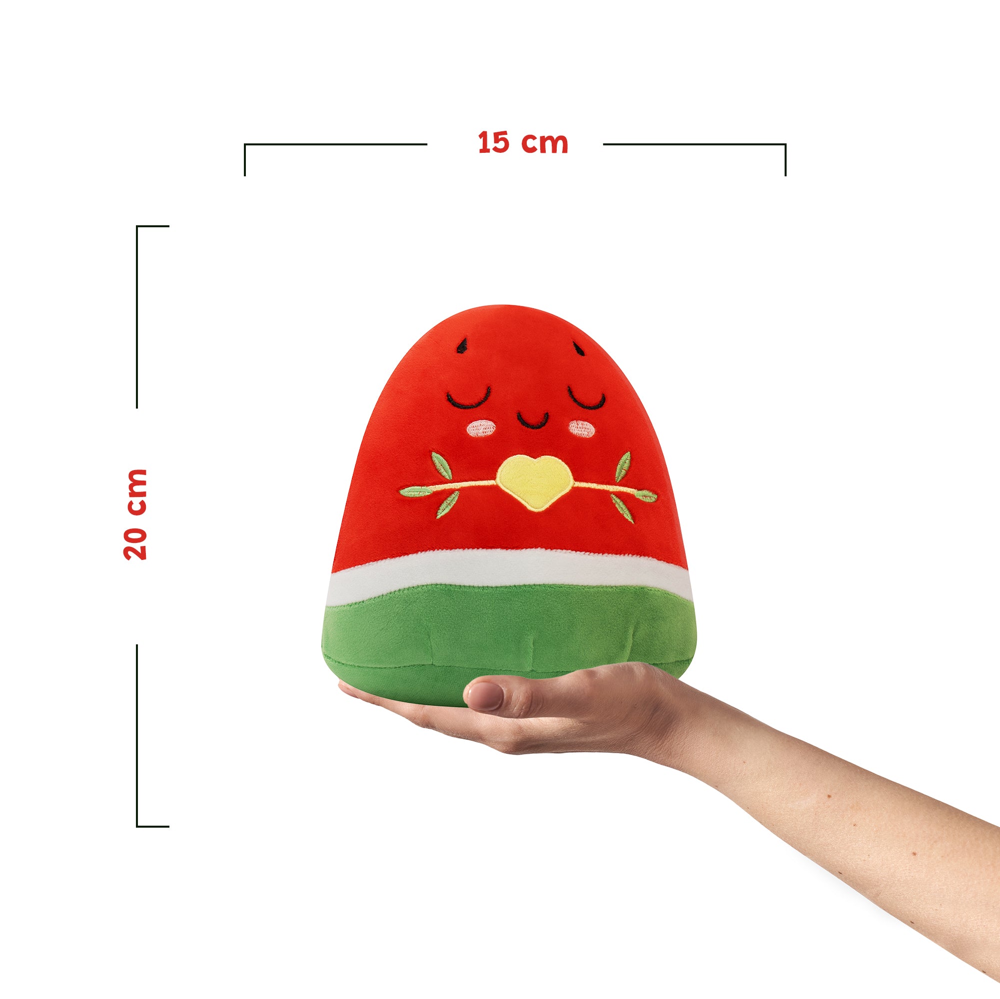 Watermelon Plushie - 20cm Soft Cuddly Pillow Adorable Fruit Plush Muslim Doll | Ramadan & Eid Gift