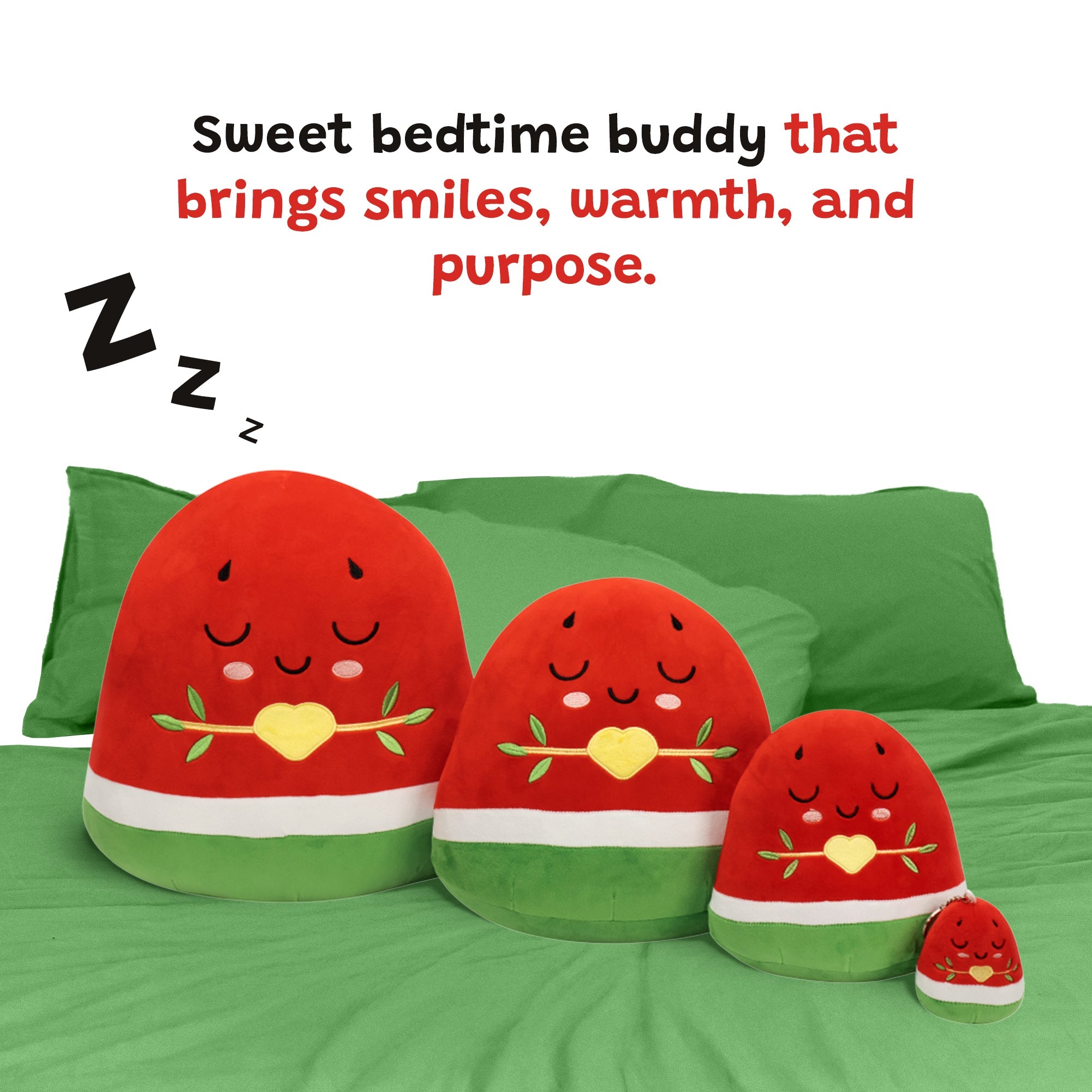 Watermelon Plushie - 30cm Soft Cuddly Pillow Adorable Fruit Plush Muslim Doll | Ramadan & Eid Gift