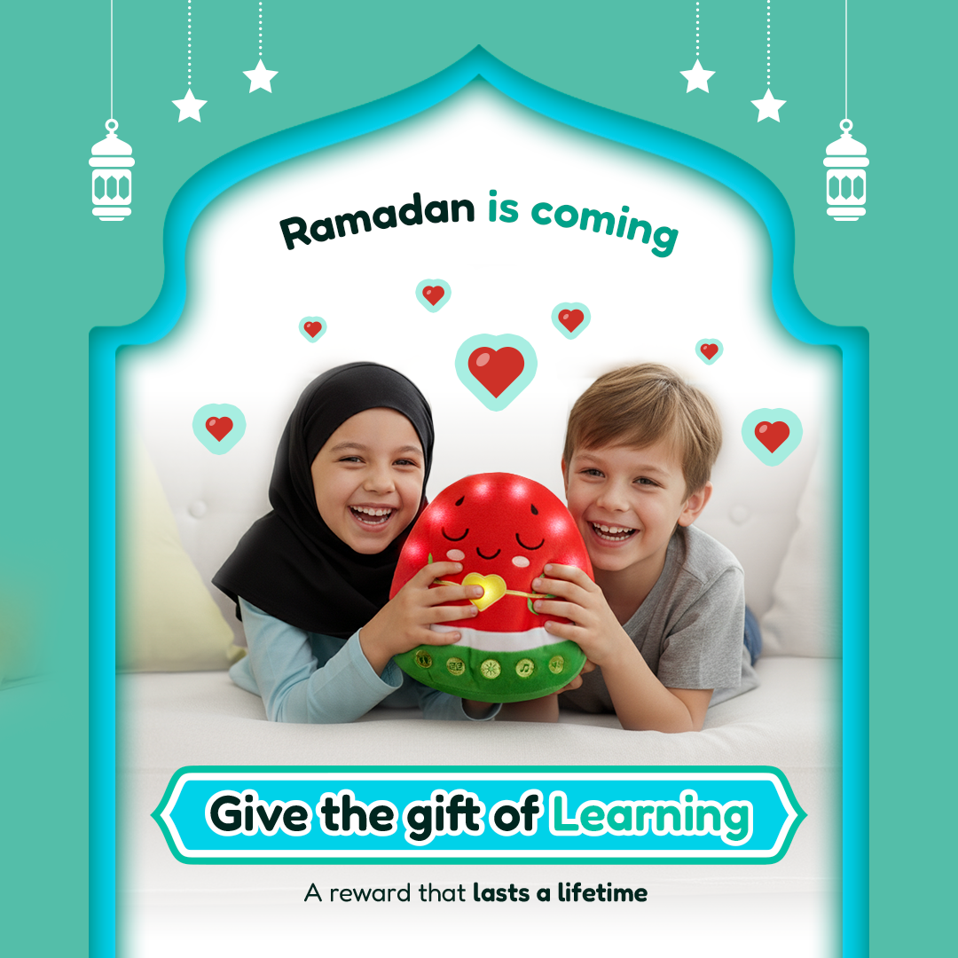 Nūr the Watermelon | A NEW Light-Up Interactive Islamic Plushie, Learn Surahs, Duas & More | Ramadan & Eid Gift