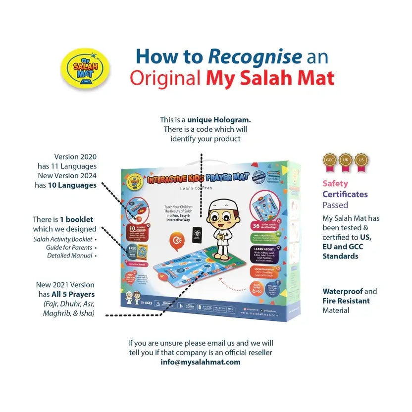Smart Interactive Kids Prayer Mat | Now with Salah Translation | Ramadan & Eid Gift
