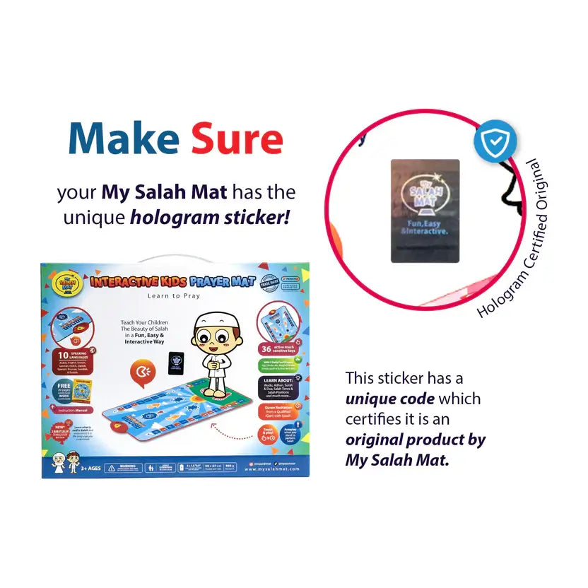 Smart Interactive Kids Prayer Mat | Now with Salah Translation | Ramadan & Eid Gift