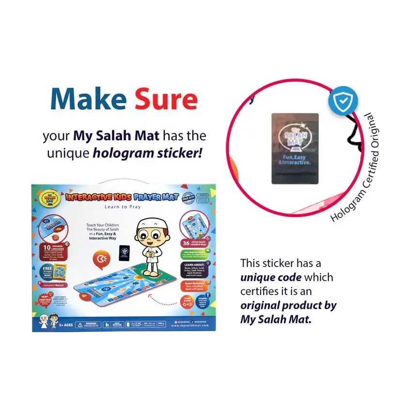 Smart Interactive Kids Prayer Mat | Now with Salah Translation | Ramadan & Eid Gift