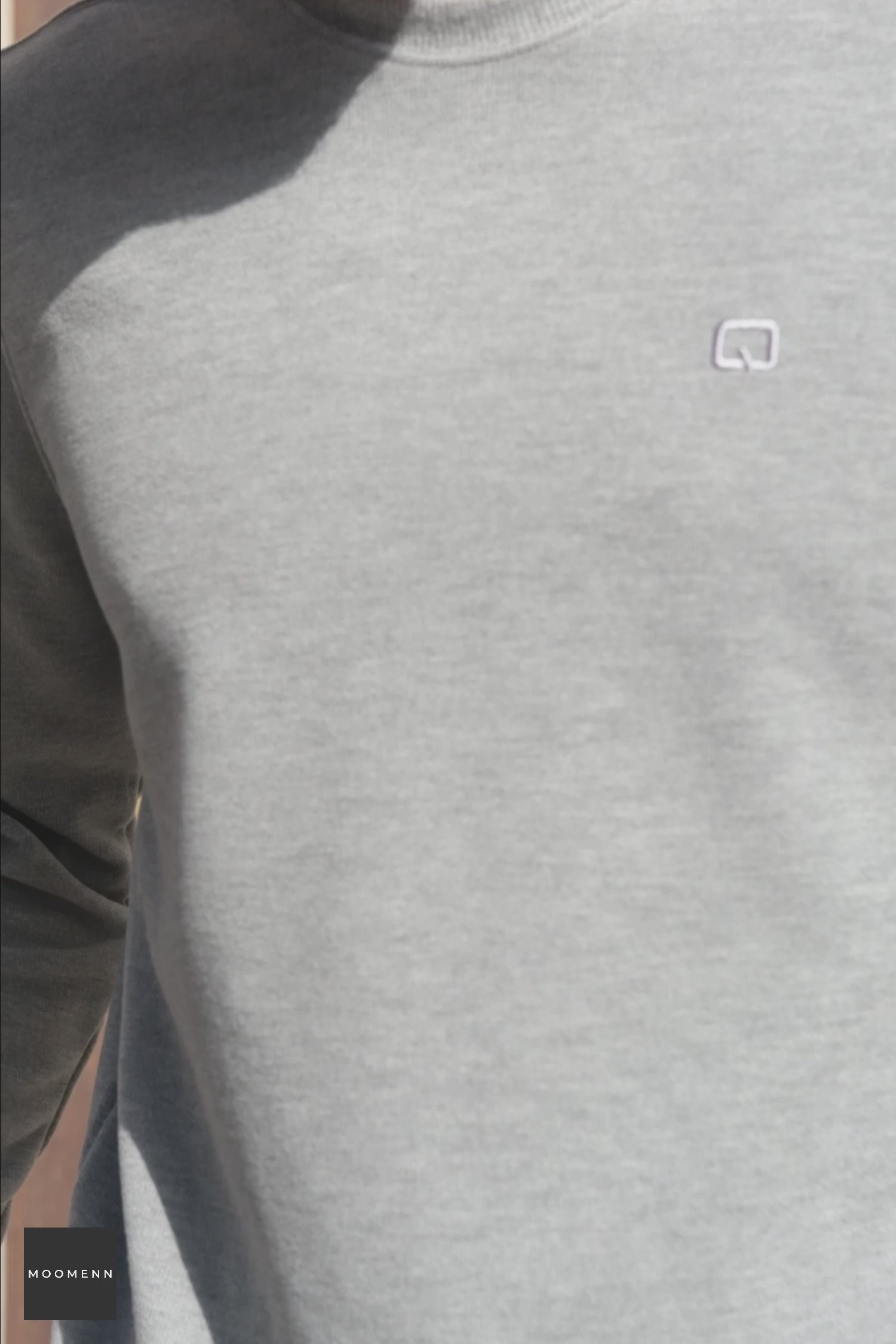 Load video: QL Round Collar Longline Sweatshirt in Navy Blue