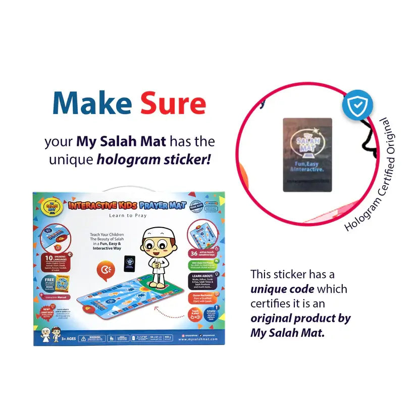 Smart Interactive Kids Prayer Mat | Now with Salah Translation | Ramadan & Eid Gift